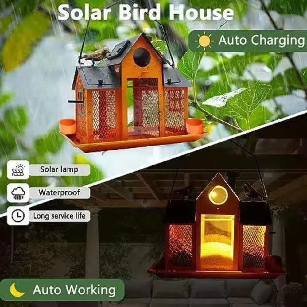 Metal Wild Bird Feeder for Outdoors, Large Cardinal Bird Feeder Birdhouses